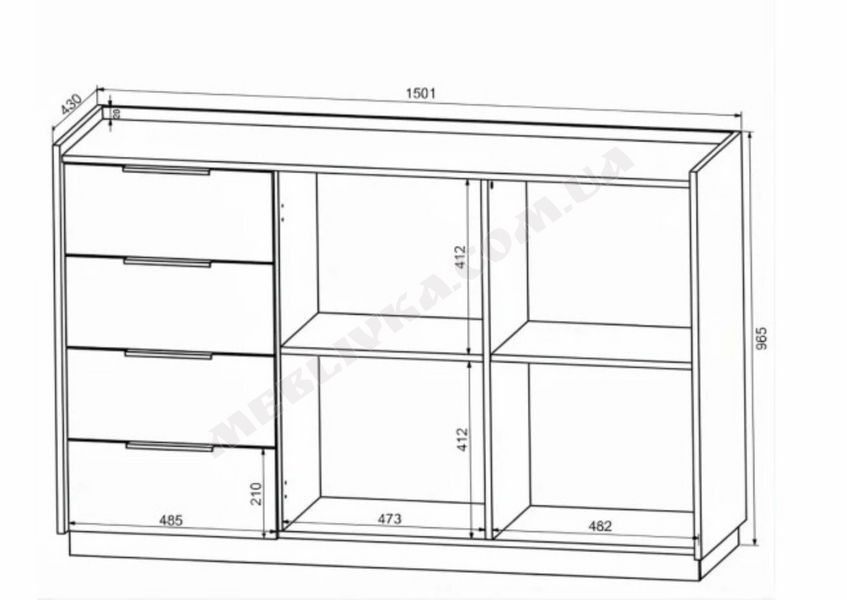 Комод Мокко KOM2D4S темный трюфель/каштан арвадонна минк (ВМК) фото